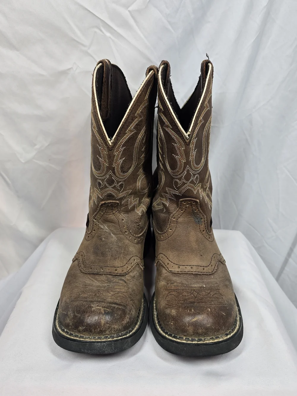 Justin Gypsy Inji Aged Bark Brown Leather Western Cowboy Boots Size 10.5B